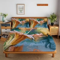 Luksuzna posteljina pokrivača 3D opremljeni lim cvjetni jastučnica kućni tekstil Žena MAN Cvjetna posteljina