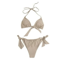 Ženski kupaći kostimi modni čvrsti kolor cijevi vrhunske bomppy bikini kupaći kostim
