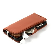 Samimore iPhone Pro ma 67 Case sa ručnim remencima u zipper novčaniku [Slots kartica] Premium PU kožna