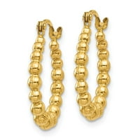 10K zlatne naušnice sa zrncima mjere 18x širok darovi nakita za žene širok za žene