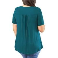Ljetni vrhovi za ženske majice kratkih rukava čipke Thirts Thirts Loot Fit Basic Tees bluza plus veličine