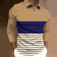 Muška majica moda casual sportski digitalni tisak rever raglan patentni patentni rukav top polo majice za muškarce
