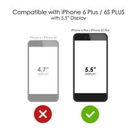 CASICTINKINK Torbica za iPhone plus 6s Plus - Custom Ultra tanka tanka tvrda crna plastična plastična