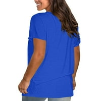 Ženske majice kratki rukav vrhovi bluze Regularne fit t majice Pulover tines vrhovi čvrsti T-majice