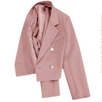 Promocija na prodaju, XiaOffenn ženska boja casual dugih rukava kardigan jakna kaput gornja odjeća ružičasta