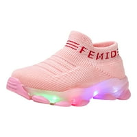Pokrenite čarape LED sportski slovo Djeca Dječja dječaka Mrežne djevojke cipele Ležerne cipele za bebe