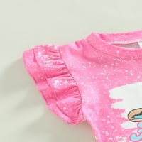 MA & Baby Toddler Girls Cowgirls Odjeća za djecu cvjetna majica kratkih rukava i hlače za hlače