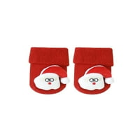 Kiapeise Toddler Baby Božićne čarape crtani slatki pamučni pamučni toplim čarapama za zimu