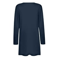 Idoravan Fals Fashion Ženske vrhove čišćenja Ženska puna boja dugih rukava Ležerne prilike Bluza sa