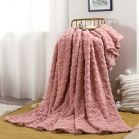 Pokrivene pokrivače mekane flanele ugodne pokrivače za odrasle, bez lagane nejasne pokrivače za kauč