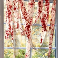 Mairbeon krv krv Bolloween Dekoracija prozora Neto sablasna fantastična haljina dekor za zabavu Halloween Gaze Domaći dekor