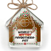 Ornament tiskani jedno strani svjetovi najtopliji fizioterapeut božićni neonblond