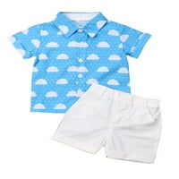 Novorođene dječake ljetne odjeće set kratkih rukava polka dot ispisuju kratke hlače dječje odijelo