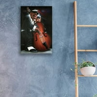 Epic Art 'Jazzman D' by Leonard Jones, akril staklena zida Art, 16 x24