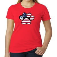 Šap Ispis sa američkom zastavom, ženskim patriotskimritama, grafičkim tinama - Heather Red MH200WPatriot S XS