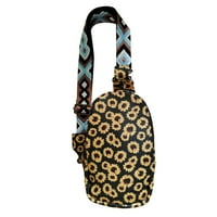 PJTEWEE boemian print ručne torbe za dama Crossbody ramena jacquard ramena glasnik torba PU koža