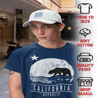 Košulja MENS MENS California Republic Shirt Majica State Bear pod Moonlight Tee