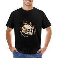 Pakao lobanje požarna grafička majica Muški gotički punk rock tee