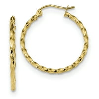 10K žuto zlatne minđuše za učvršćivanje na uši učvršćene obruče postavljaju okrugli nakit za žene poklone