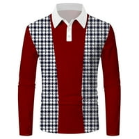 Leey-World Polo majice za muškarce Muške Četiri godišnja doba slobodno vrijeme modne šivanje boja kontrast