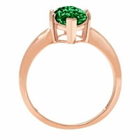 2.5ct Marquise Cut dragocjeni zeleni simulirani smaragd pravi 18k ružičasta ruža zlato robotični laserski graviranje vječnoj umjetničkoj umjetničkoj deco izjavi godišnjica zaručivanje vjenčanog pasijanskog prstena veličine 4,25