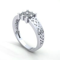 Prirodno 0.75carat okrugli rez dijamant muški jedinstveni obljetni angažman prsten čvrsto 14k ruža,