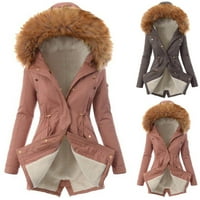 Dugi zimski kaputi za žene Dressy Warm Extreme Hladno vremenska odjeća krhki jaknu s jakim jaknom