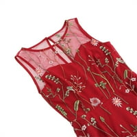 Ležerne haljine za žene bez rukava dužina gležnja za slobodno vrijeme cvjetni a-linijski haljina s ramena