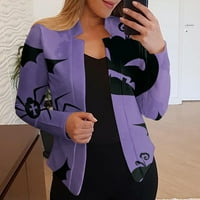 Ženska modna casual tiskana jakna s dugim rukavima