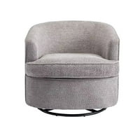 Swivelna akcentna stolica, modernu okruglu akcent kauč na kauču, udobna stolica za okretnu bačvu s metalnom