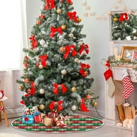 Božićne pahulje GEEN CRVENI SNOW XMAS božićno stablo suknje za stabla Mat za odmor za zabavu Unutarnji