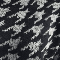 Homodli Ženski džemper s dugim rukavima - Ležerna labava tiskana crna veličina L l