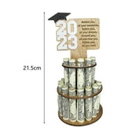 Hesoicy maturalna karta i dvoslojni nosač novca s više rupa - jednostavan za sastavljanje i ukrasni drveni nosač za sezonu diplomiranja