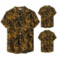 Rovga majice Muška modna ležerna Ležerne prilike za kratki rukav s kratkim rukavima, ljetna odjeća za