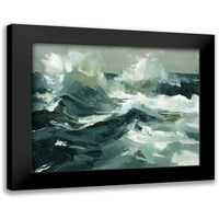 Caroline, Emma crni moderni uokvireni muzej umjetnički print pod nazivom - Choppy Ocean View I