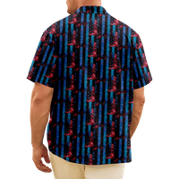 4. jula muška havajska majica USA Nacionalna zastava T majice Grafički print Košulja 3D Ispis Svakodnevna kuća za odmor s kratkim rukavima Odjeća za ispis Odjeća Ležerne prilike