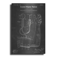 Luxe Metal Art 'Krvni pritisak Vintage patent nacrt' by epskog portfelja, metalna zida Art, 12 x16