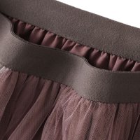 Huakaishijie Womens Tutu Tulle suknja Elastična visoka struka Slojevirana suknja Mreža A-line Midi suknje