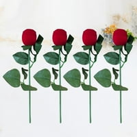 Kutije za crvene ružne ruže postavljene kreativne nakit kućišta poklon oblika cvijeća Bo za vjenčanje