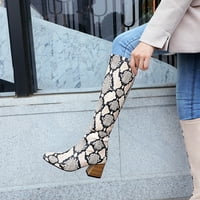 Čizme za žene New Square Toe debela peta Boja koja odgovara britanskim stilu ženske čizme Modne čizme
