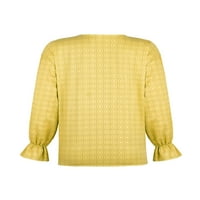 Cindysus Dame Baggy Baggy Majice Solid Color Women Cardigan Tops Dugme Down Summer V izrez obična bluza