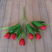 Umjetno cvijeće glave buketi 12.2 visoki tulipani, lažni tulipani cvijeće za dogovor za vjenčanje ili uskršnji proljet Početna Center Center Center Room