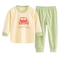 Toddler Boys outfit setovi djevojke bebe mekane pidžame crtani otisci dugih rukava kida za spavanje