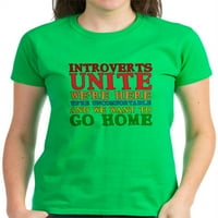 Cafepress - introverti Ujedini majicu - Ženska tamna majica