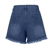 Corashan Ženske kratke hlače sa čvrstim rupom High Traperice Blares Modne kratke hlače