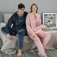 Kiplyki Popust Žene Pajamas Plus Veličina Uniznoj trgovini Flannel Ispis džep Dugi rukav + duge hlače