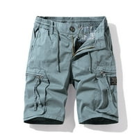 MENS CARGO HORTS Ljetni modni na otvorenom Ležerni patchwork gumb Multi-džepne kratke hlače na klirensu