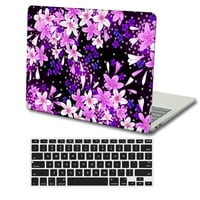Kaishek plastična tvrda ljuska kompatibilna samo izdanje MacBook Pro 16 XDR displej + crni poklopac tipkovnice: M2 cvijet 124