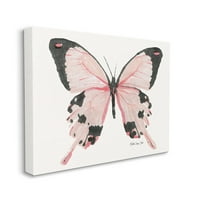 Stupell Industries Mekan ružičasti leptir sa krilima prskanje životinja i insekti Galerija slikanje