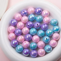 Damol okrugle perle Akrilne okrugle perlice Šarene plastične labave odstojne perle za DIY CRAFT izrada ogrlice narukvica naušnica Ornament, g # ljubičasta